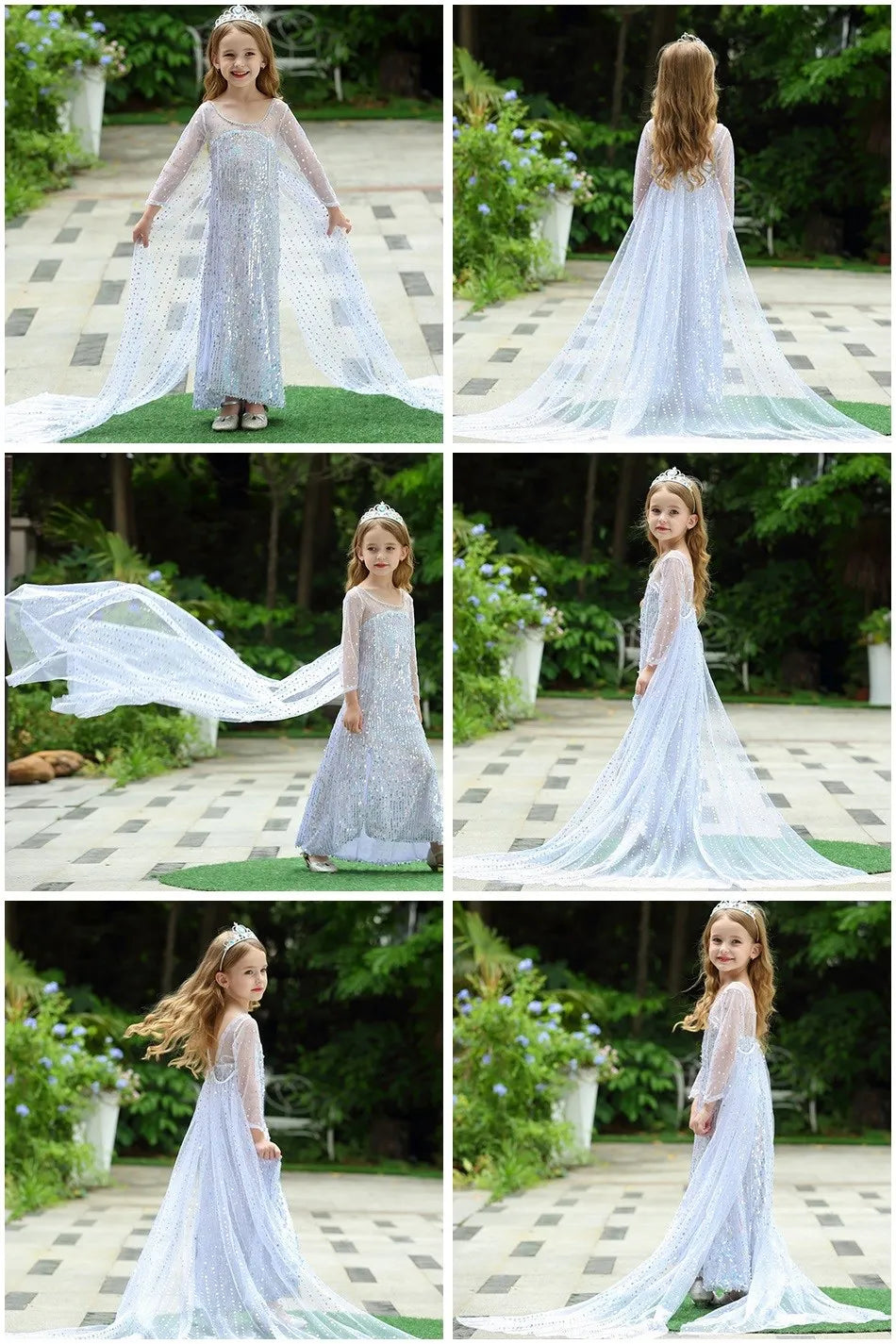 3 5 6 8 10 anos meninas elsa 2 traje crianças halloween cosplay vestido de princesa crianças festa de aniversário vestidos roupas acima