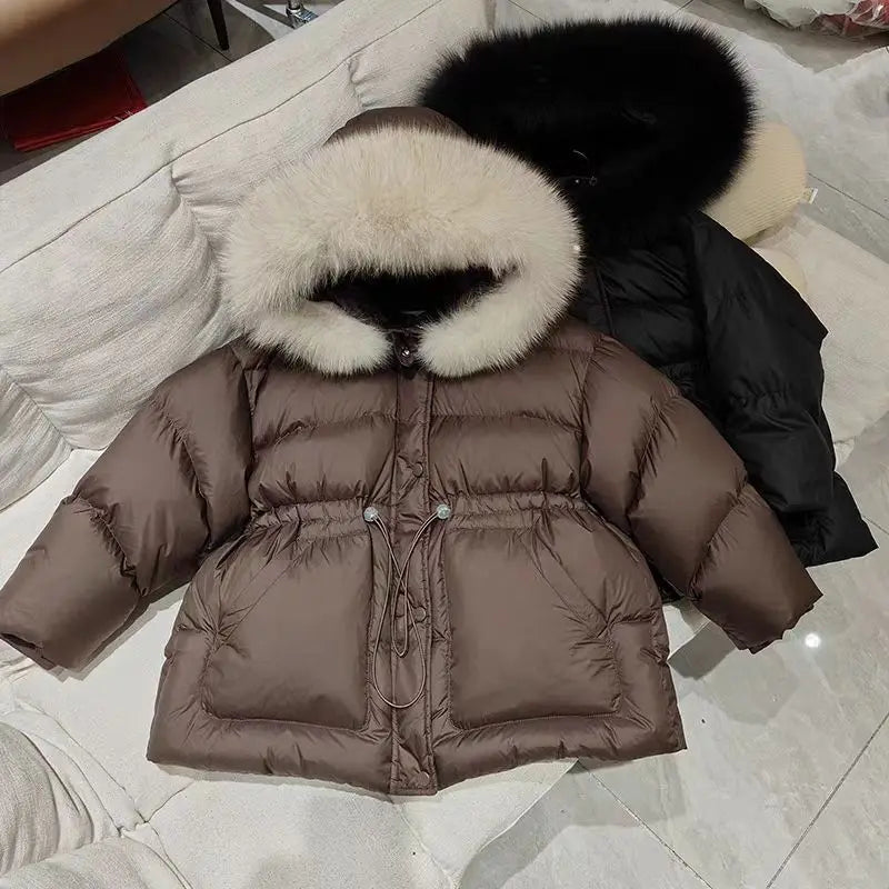 RAISE crianças meninas parkas engrossar quente crianças bebê meninas outerwear casaco 2-10 anos júnior meninas pele do falso com capuz jaquetas de inverno