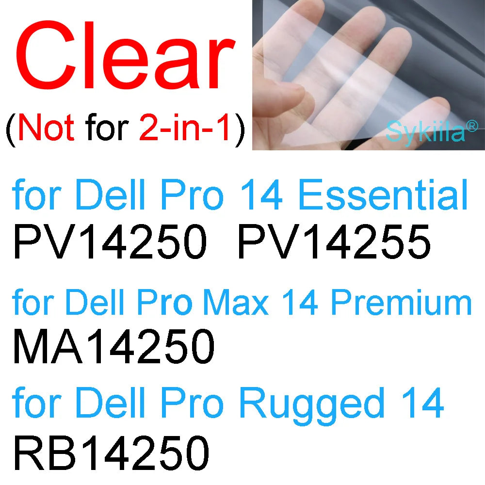 Protetor de Tela para Dell 14 Pro 13 15 16 Plus Max 18 DC14255 PC14255 DB16255 PC16255 HD Transparente Fosco Película Protetora