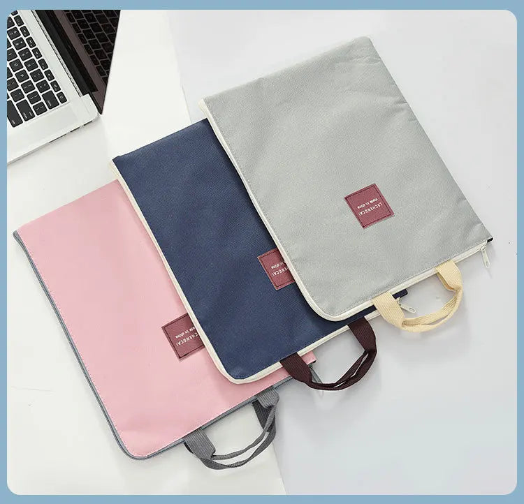 Bolsa simples bolsa para portátil multi-função impermeável saco de negócios estudante papelaria saco