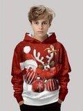 Crianças topo natal meninos roupas de manga longa outono roupas infantis dos desenhos animados papai noel impressão pulôver menina camisolas