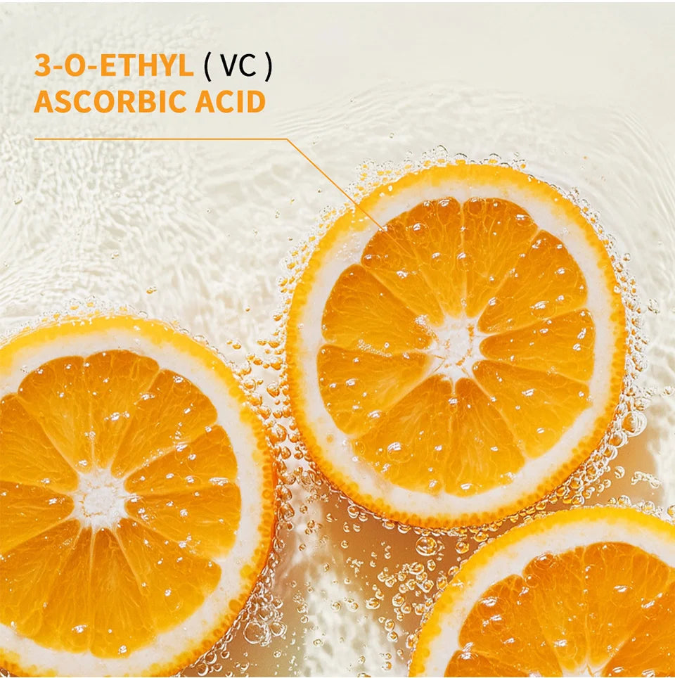 Lakerain vitamina c conjunto de cuidados com a pele 6 pçs kit creme de clareamento manchas escuras soro círculo escuro olho hidratante facial kits de clareamento