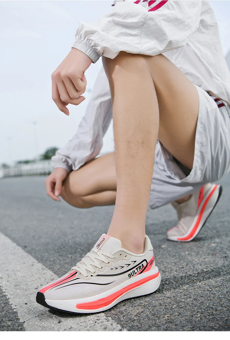 NOVO Tênis de Corrida com Placa de Carbono Especializado para Maratona Masculino e Feminino, Respirável, Ultraleve, Confortável, Esportivo e Casual