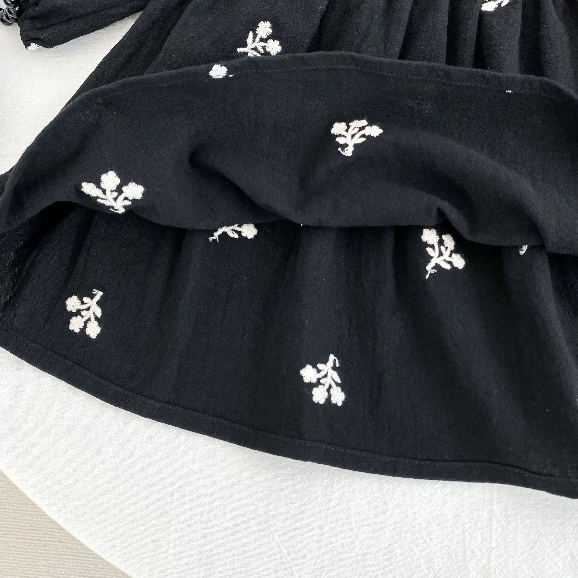 2026 nova primavera meninas vestido de princesa crianças estilo coreano bordado roupas 2-6yrs manga comprida algodão crianças vestido de festa