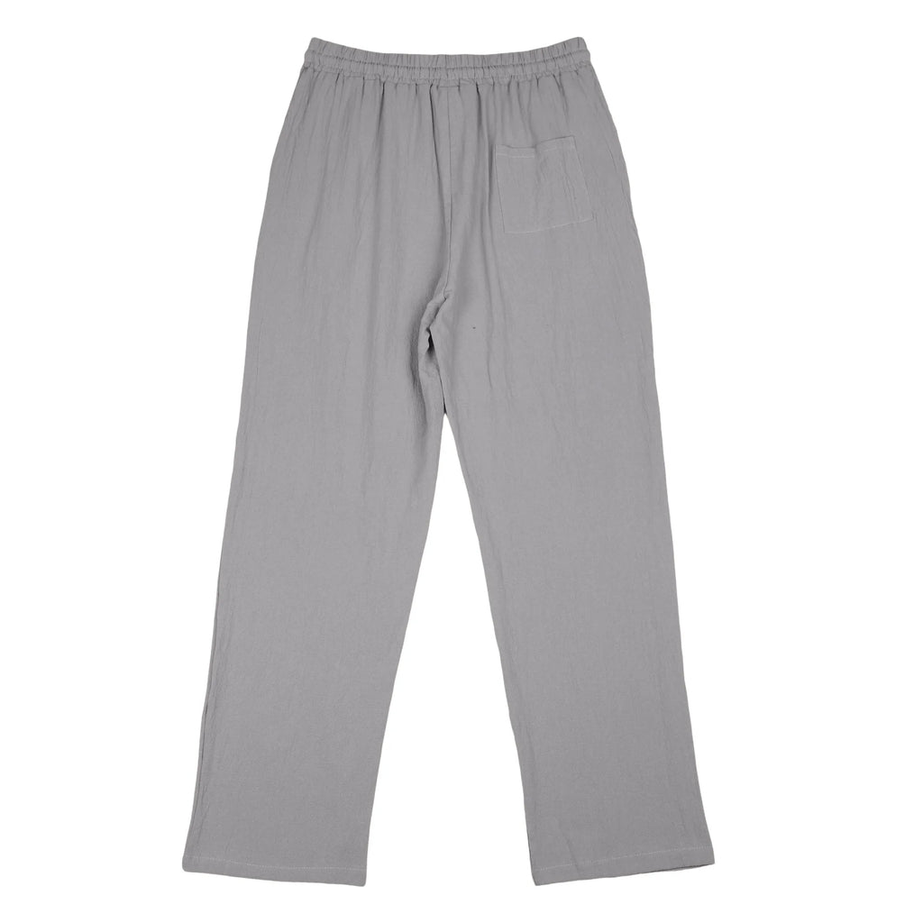 Calças de Linho Americanas Novas Primavera 2026, Tecido Leve e Respirável, Estilo Casual Solto, Cintura com Cordão, Perfeitas para Uso Diário