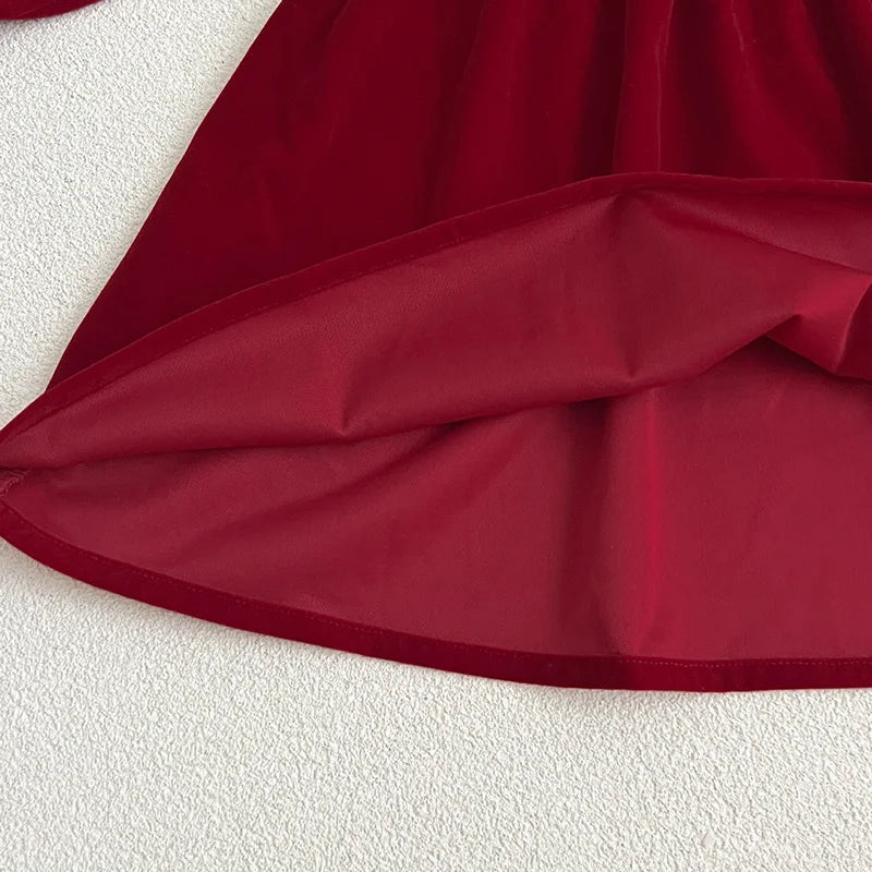 Vestido de manga comprida infantil, Roupas para bebês, Doce cor sólida, Novo, Primavera, Outono