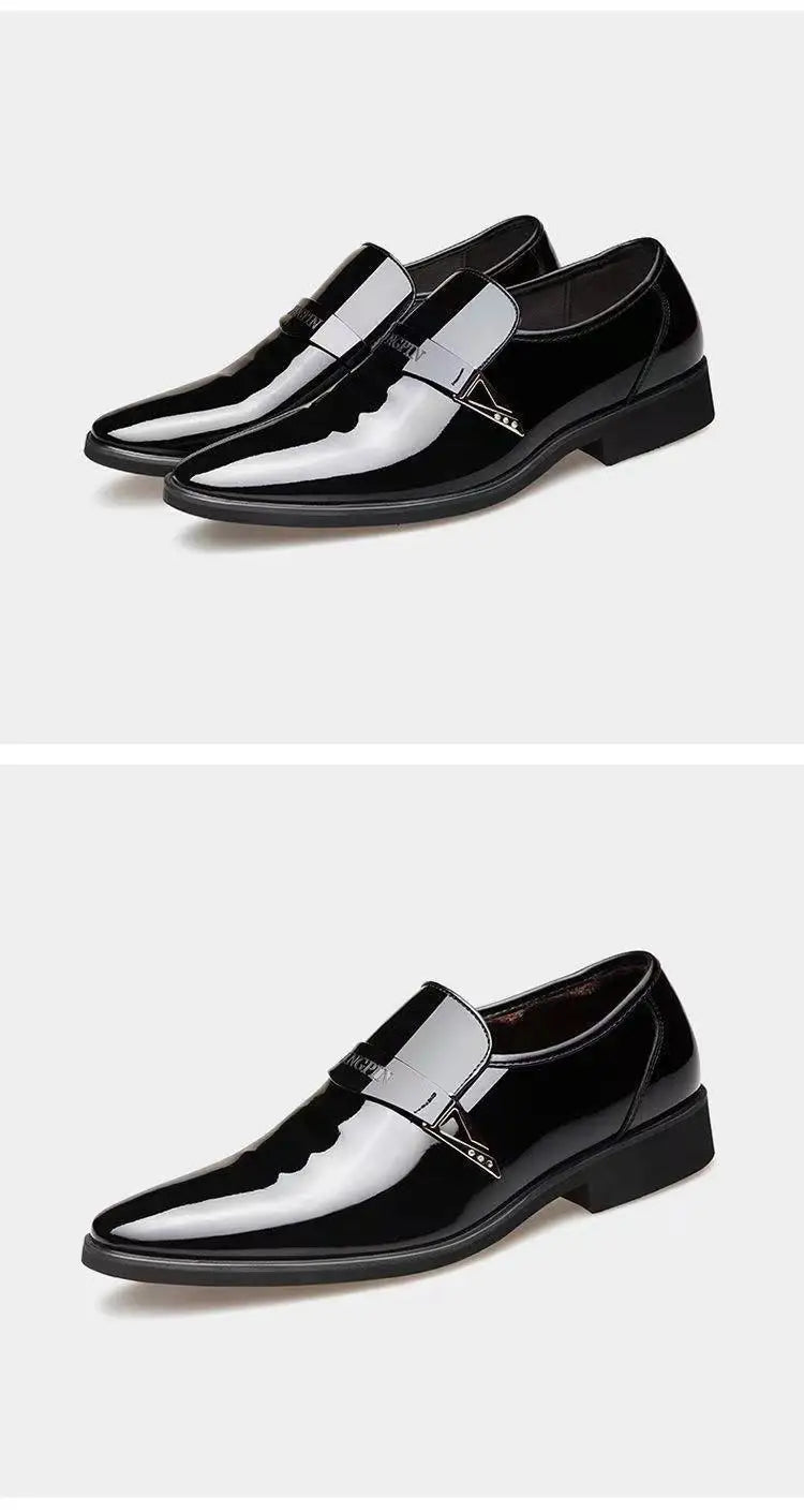 Sapatos de couro casuais de negócios masculinos casamento noivo estilo britânico altura aumentada verão respirável dedo do pé apontado calçados masculinos