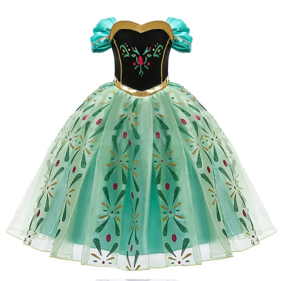 Crianças neve branca cinderela aurora anna elsa traje menina cosplay vestido crianças encanto mirabel pequena sereia roupas de halloween