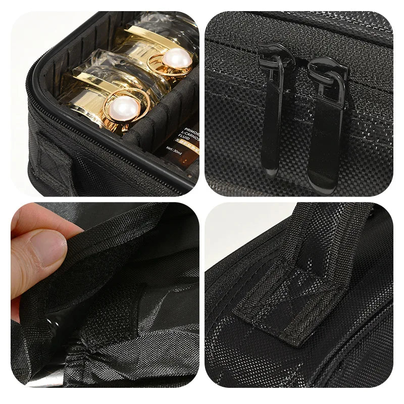 Bolsa de Maquiagem à Prova d'Água para Mulheres, Estojo Profissional de Cosméticos, Organizador Portátil para Pincéis de Beleza