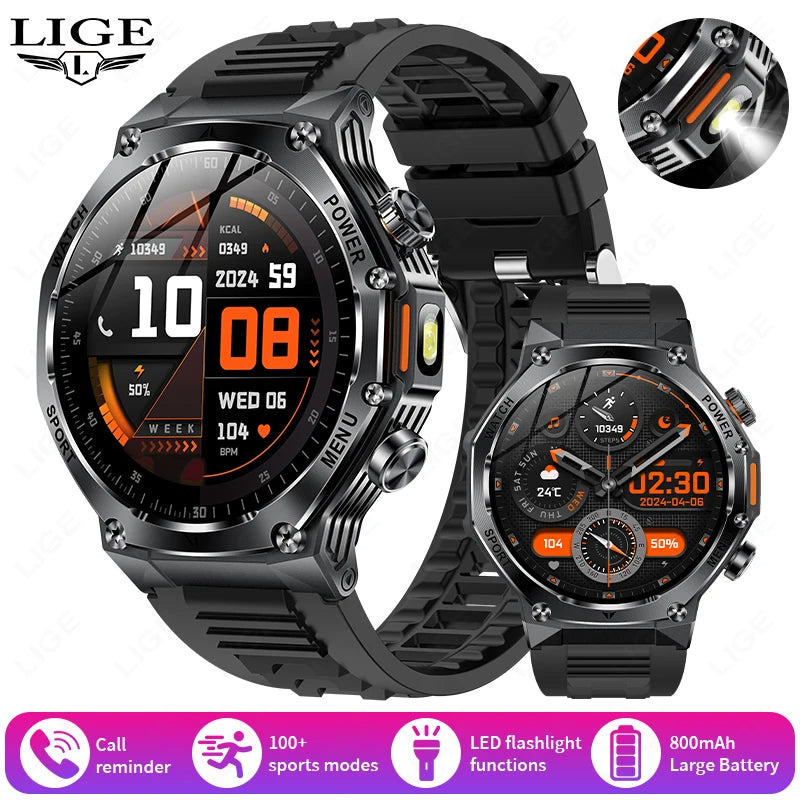 Novo relógio inteligente masculino 2025 chamada bluetooth um clique conexão relógios ip67 à prova dip67 água 800mah bateria smartwatch homem android ios
