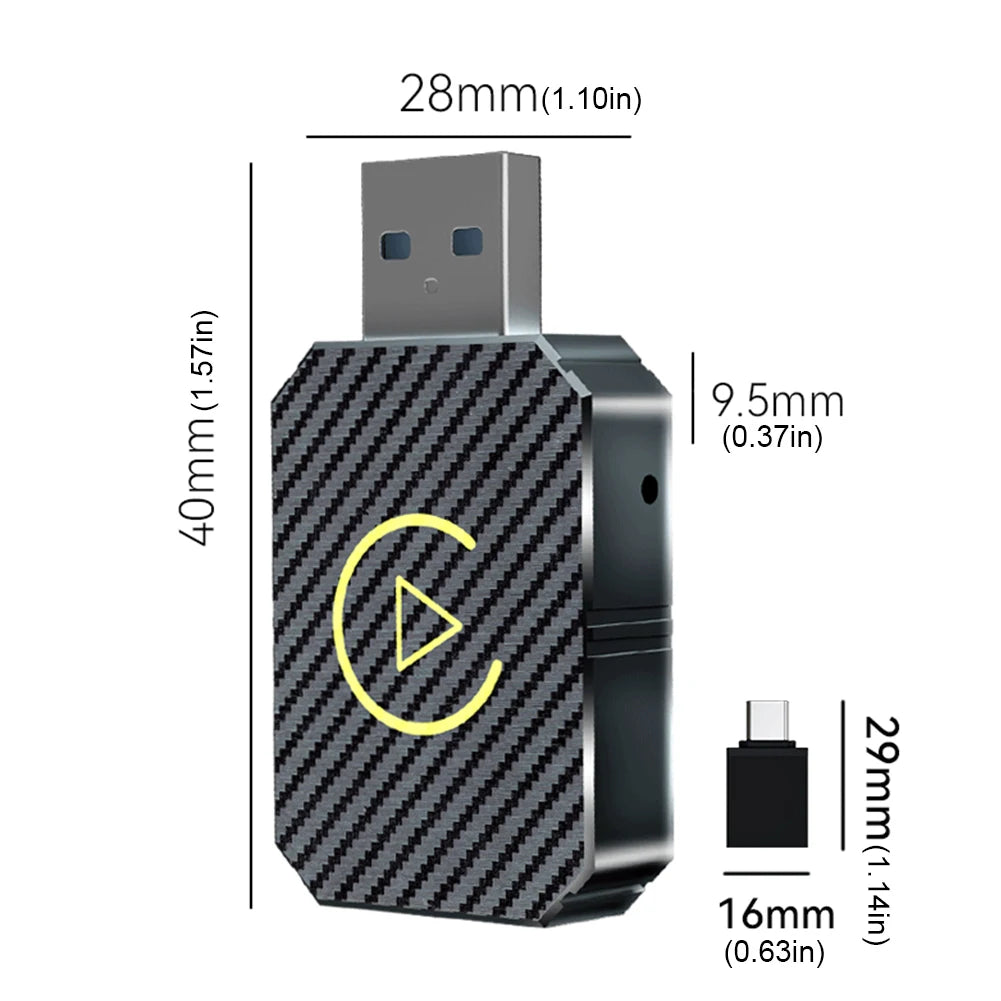 Carplay sem fio android adaptador automático plug & play usb carro dongle sem fio para oem com fio carplay/android carros automóveis