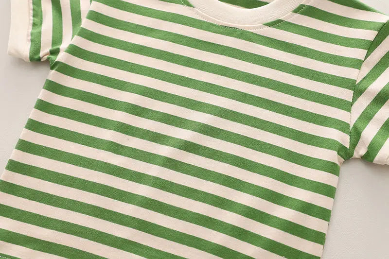Verão crianças meninos roupas da criança casual dinossauro roupas tiras t camisa dos desenhos animados babador calças curtas 2 pçs/set crianças terno conjuntos