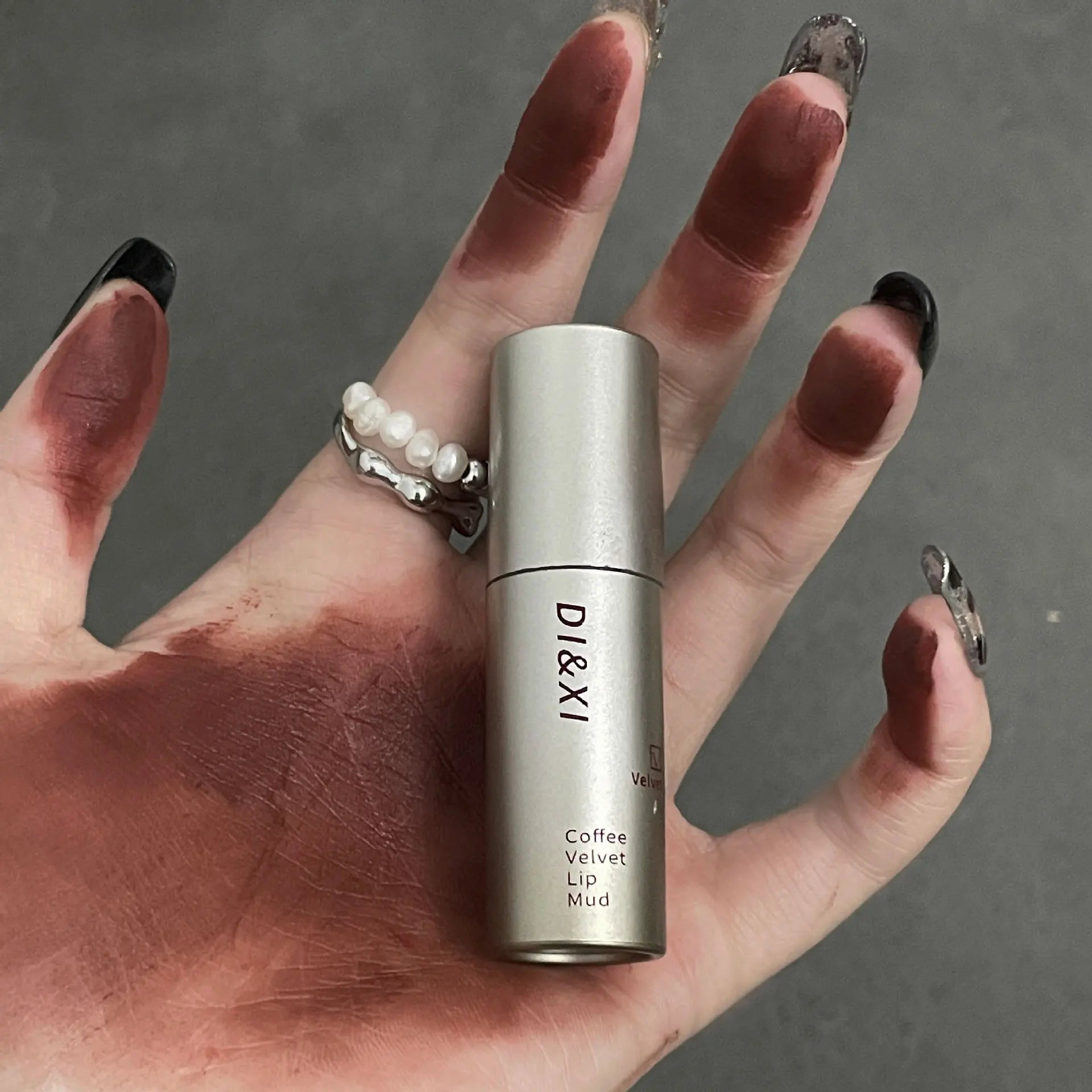 Batom fosco de veludo vermelho escuro, à prova d'água, longa duração, fosco, brilho labial, copo antiaderente, maquiagem labial, maquiagem cosmética