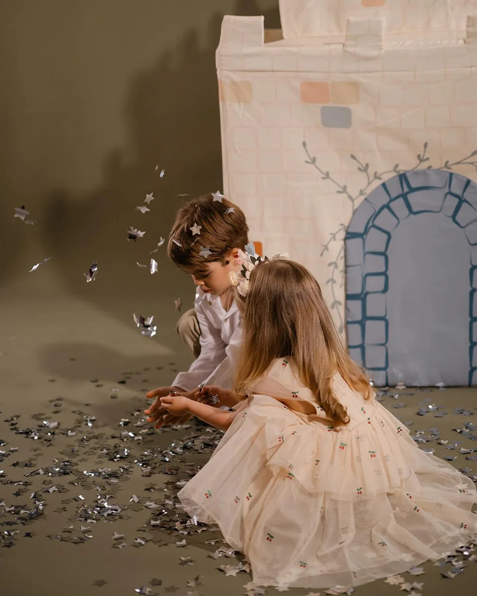 Verão ks bebê meninas cereja malha vestido crianças roupas meninas vestidos de princesa saias festa de natal manga longa vestidos