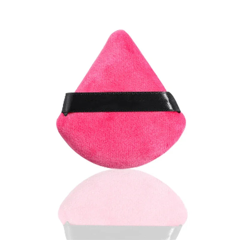 Veludo cosméticos fundação puff macio triângulo maquiagem puffs feminino rosto beleza esponja liquidificador lavável maquiagem em pó acessórios