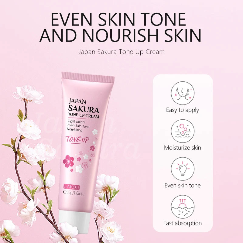 Laikou japão sakura conjunto de cuidados com a pele hidratante anti-envelhecimento kit rugas suavização brilho aumentando kit facial presente conjunto