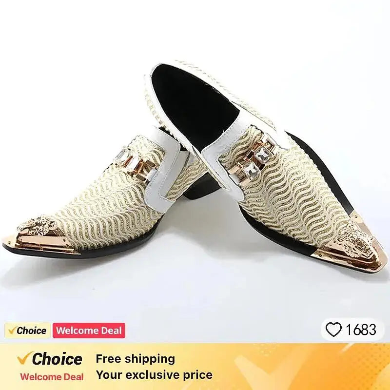 Mocassins britânicos de couro envernizado para homens, sapatos italianos deslizantes, sapatos de vestido marrom, novos, 2024
