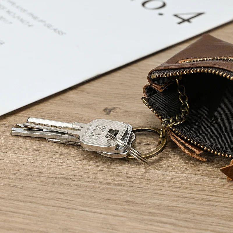 Luufan couro genuíno zíper moeda cartão bolsa de couro real rfid titular do cartão embreagem carteiras slots para homens mulheres mini bolsa fina