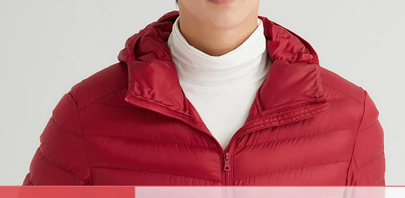 Homem 90% pato para baixo jaqueta com capuz inverno outono casaco masculino ultra leve jaquetas quentes outwear parkas ao ar livre roupas de campanha