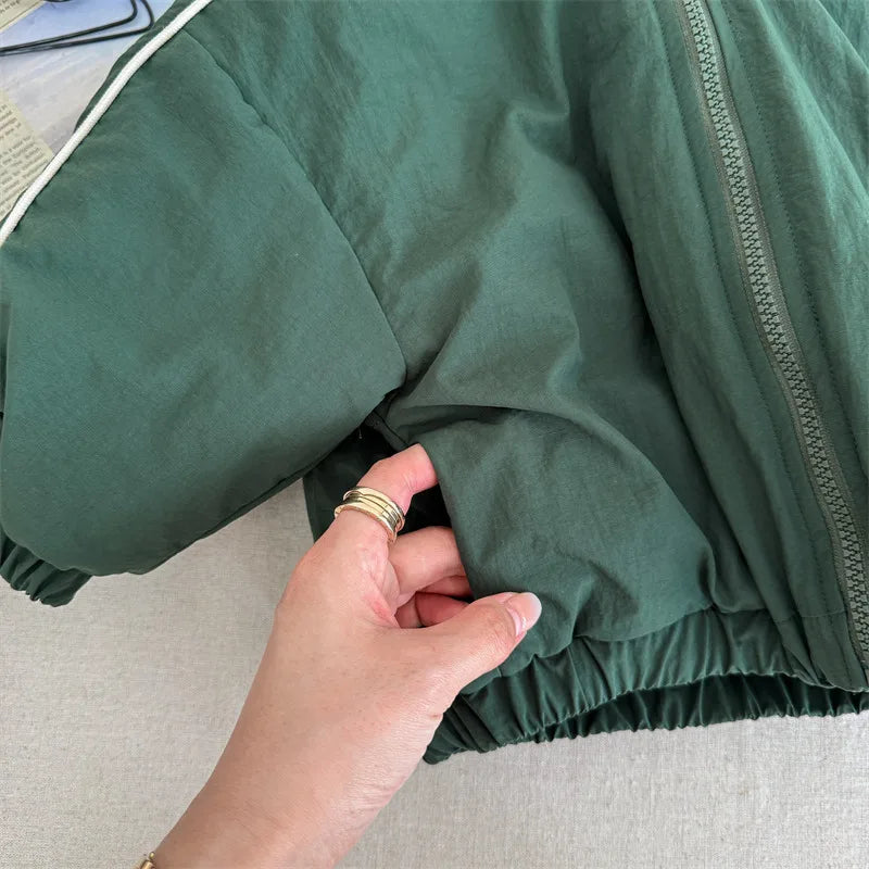 2024 inverno novas crianças manga longa quente carta casaco mais veludo grosso meninos para baixo jaquetas do bebê meninas acolchoado jaqueta crianças roupas