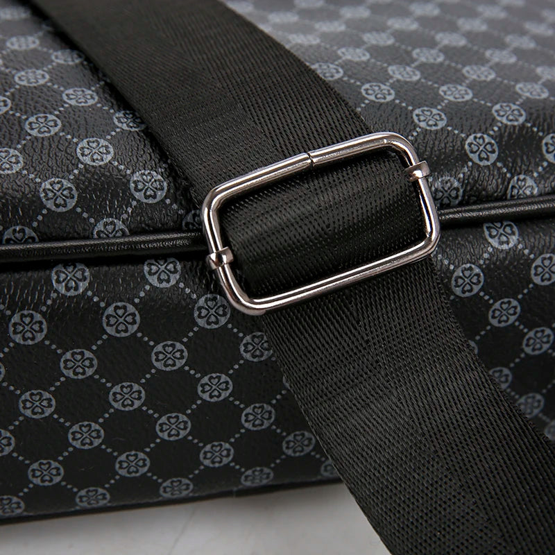 Bolsas de Ombro Casuais e Leves para Homens, Bolsa Mensageiro de Couro PU Macio, Bolsa Transversal Confortável com Alça Larga