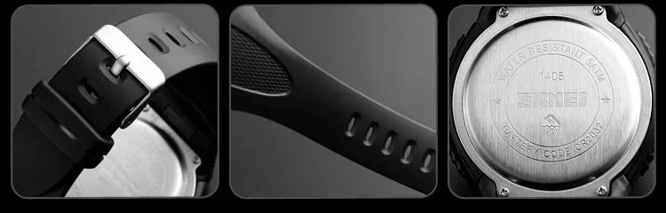 Skmei 1405 esporte digital relógios de pulso dos homens solar para energia ambientalmente alarme masculino reloj hombre relógios luminosos