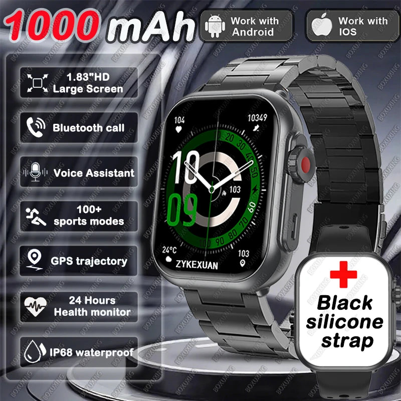 2026 moda feminina relógio ultra2 se relógios inteligentes 1000mah 1.85 "amoled tela de toque completa bt chamada smartwatch para android ios ladie