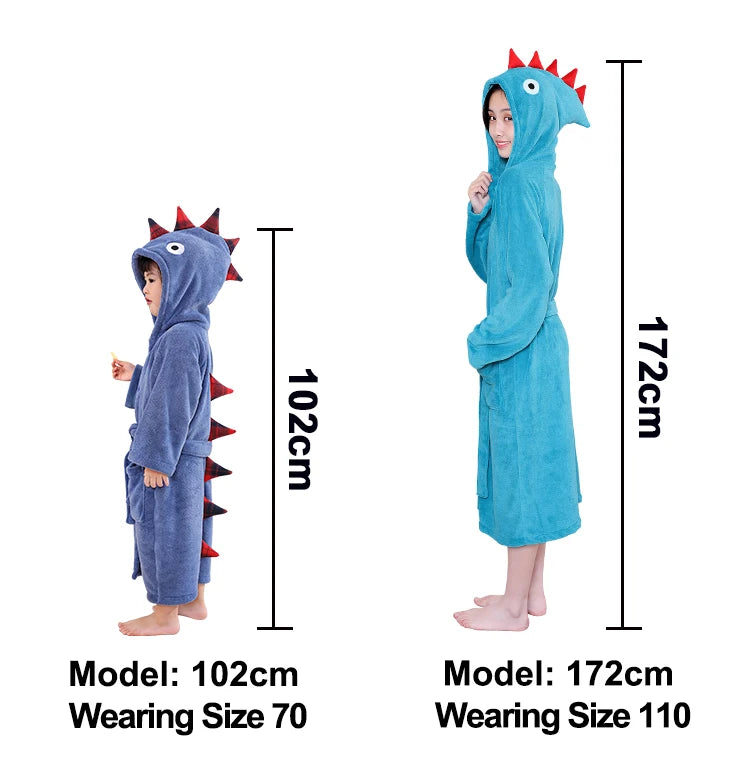 Roupão Infantil Absorvente Quente Robe Banho Bebé Macio Crianças Toalha Capuz Banho Grande Toalha Banho Bebé Roupa Banho Praia Robe Menina Pijama Menino Casa Toddler Lar