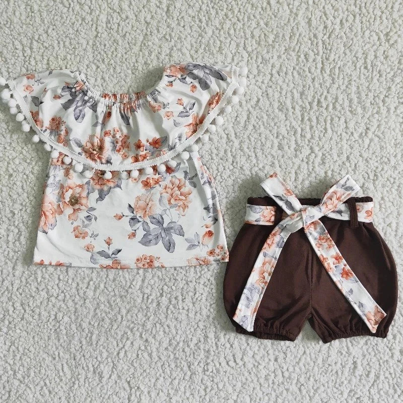Bebê meninas boutique verão frutas roupas melancia vermelho camisa rosa dot plissado shorts atacado crianças roupas conjunto criança roupa