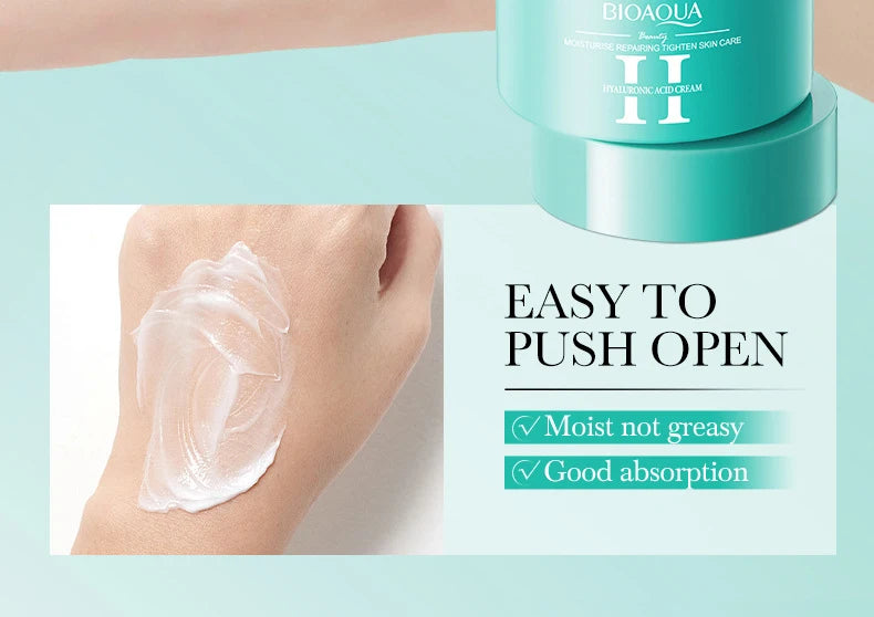 2 pçs/kit bioaqua ácido hialurônico conjuntos de cuidados com a pele rosto creme para os olhos hidratante hidratante endurecimento cremes faciais cuidados com a pele do rosto