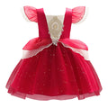Baby Girls' Cotton Princess Party Dress, roupas de casamento infantil, moda infantil, verão, vestidos de aniversário, 2-10 anos