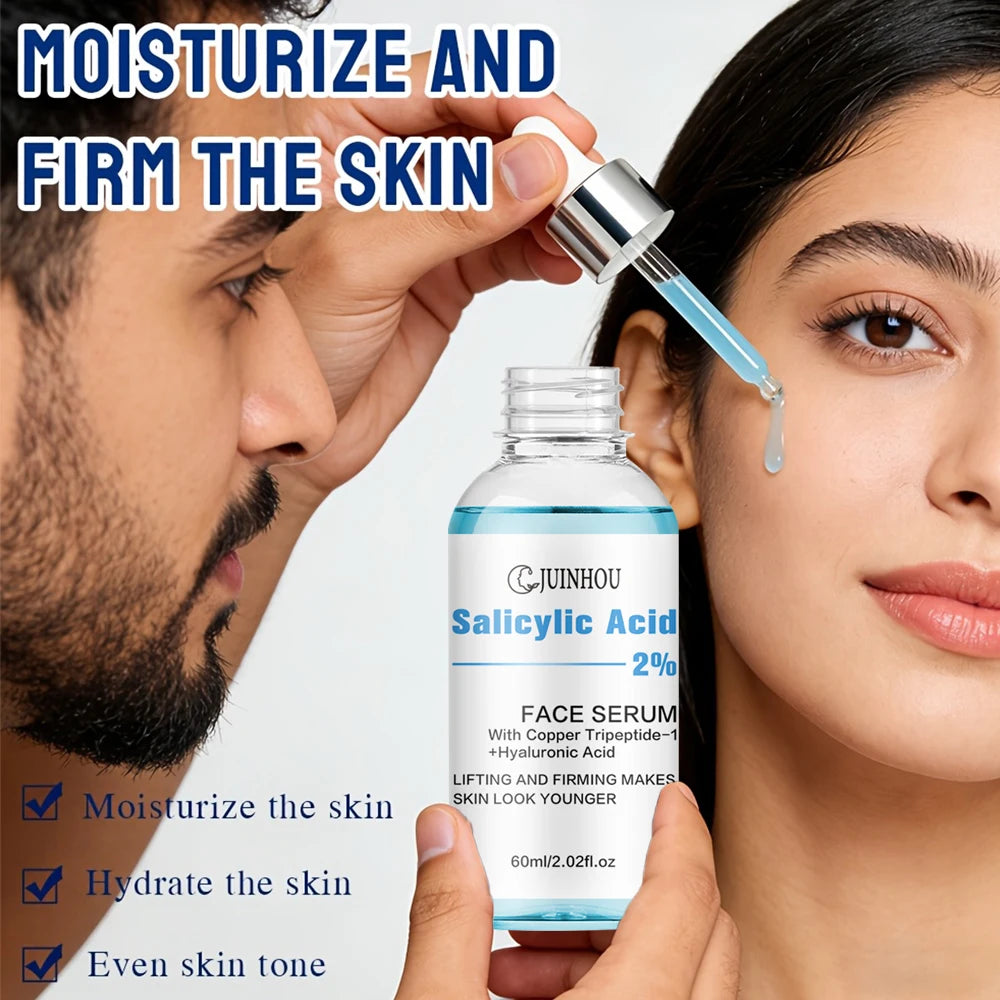 Conjunto de Sérum com Ácido Salicílico e Niacinamida JUINHOU2-PCS para Iluminar a Pele, Contém 5% de Nicotinamida e 2% de Ácido Salicílico, Adequado para Todos