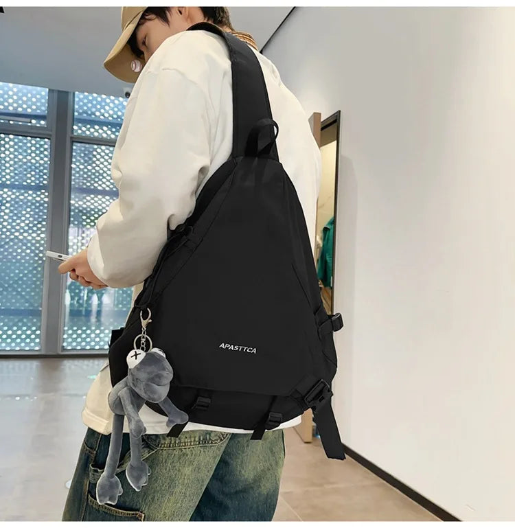 2025 novo saco de peito masculino crossbody saco multifuncional casual um ombro mochila grande capacidade sacos do mensageiro