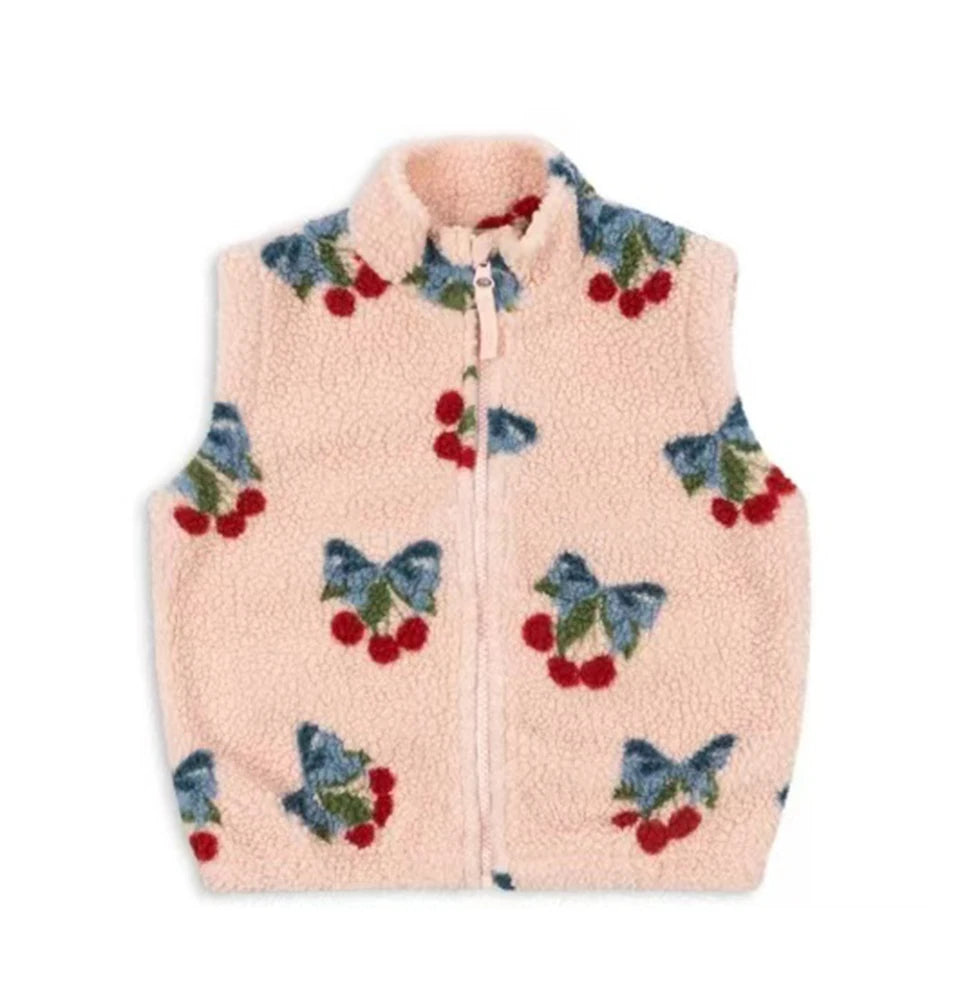 2024 inverno ks crianças algodão lã de cordeiro quente outerwear roupas meninas impressão casacos do bebê meninos mais jaquetas de lã crianças roupas