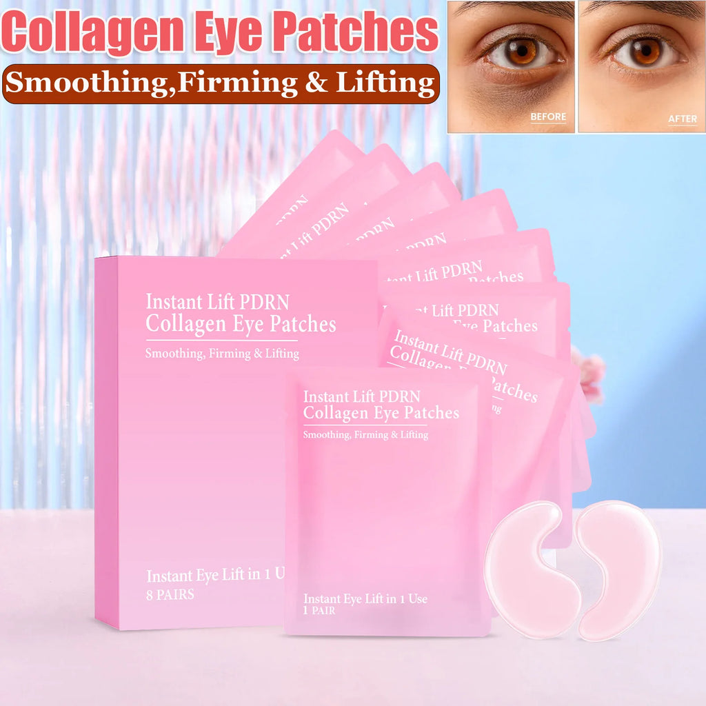 Adesivos de colágeno para os olhos, hidrogel, anti-ocírculos escuros, reduz o inchaço, levantamento instantâneo, nutritivo, antirrugas sob a máscara dos olhos