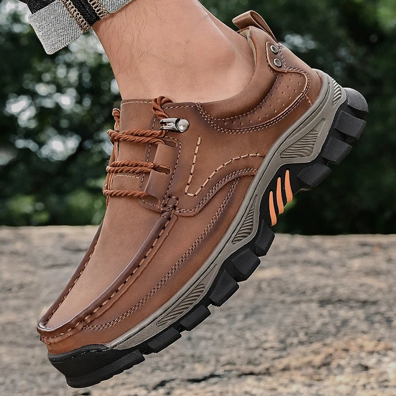 Nova chegada dos homens sapatos casuais feitos à mão mocassins de couro genuíno confortáveis sapatos de caminhada masculinos mocassins de qualidade tênis masculinos