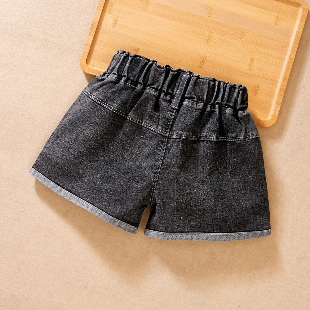 IENENS Roupas de verão para bebês meninas, shorts jeans, calças jeans, roupas infantis, calças curtas casuais para meninas, calças infantis