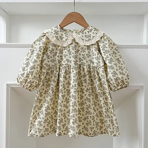2025 nova primavera irmã vestido crianças roupas crianças vestidos de princesa manga comprida algodão bordado 1-6yrs bebê menina vestido de festa