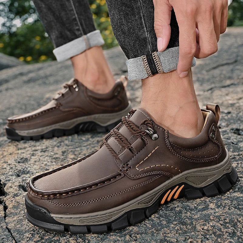 Nova chegada dos homens sapatos casuais feitos à mão mocassins de couro genuíno confortáveis sapatos de caminhada masculinos mocassins de qualidade tênis masculinos