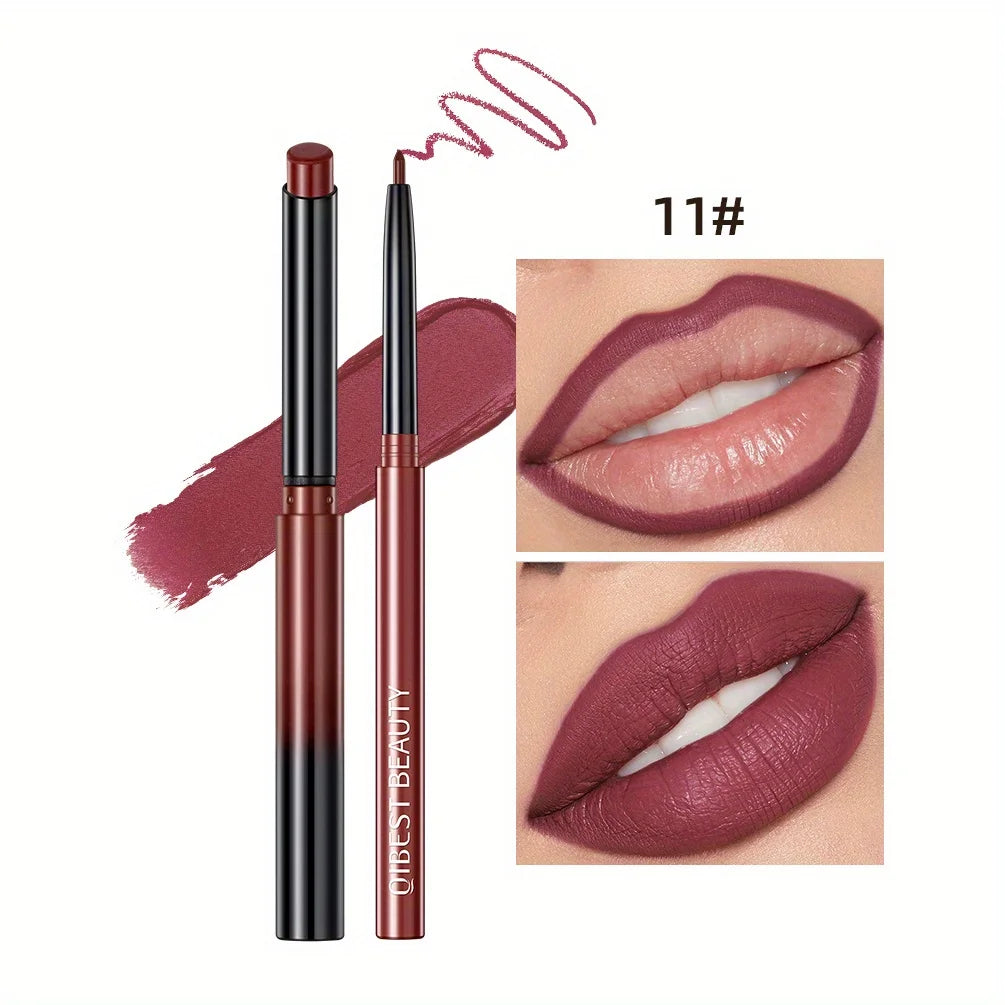 Matte Batom e Lip Liner Set, Cor Renderização, impermeável, de longa duração, Dia dos Namorados Presentes, Conter SQuality Plant, 1 + 1