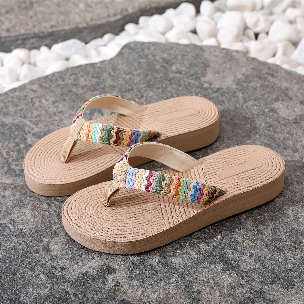 2025 moda impressão flip flops sandálias femininas chinelos de hotel senhoras sapatos indoor ao ar livre flip-flops praia plana slides