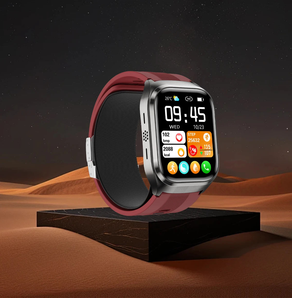 Novo Relógio de Saúde 2026: Medição Precisa de Pressão Arterial, Ácido Úrico e Lipídios no Sangue – Smartwatch Masculino e Feminino à Prova d'Água com Airbag