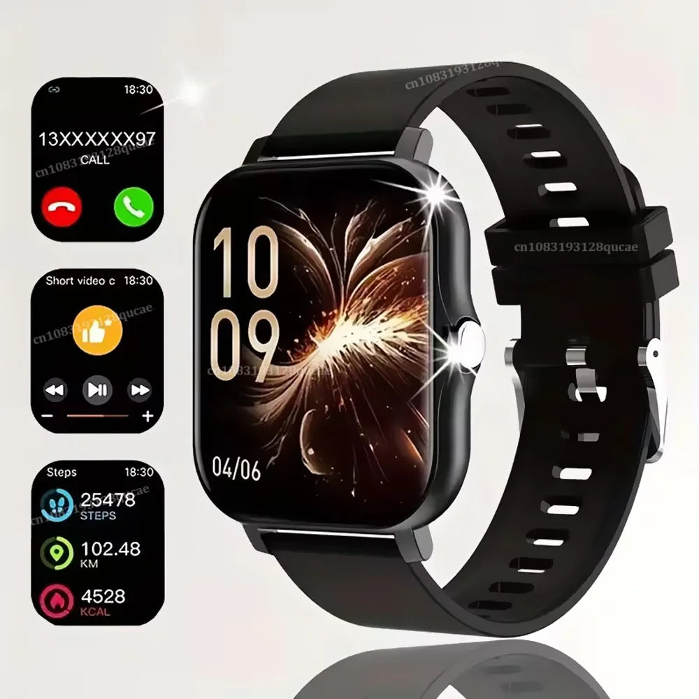 Novo Relógio Inteligente 1.83'' Tela Cheia Bluetooth com Função de Chamada Monitor de Oxigênio no Sangue/Pressão Arterial Smartwatch para Mulheres e Homens Presente de Férias 2026