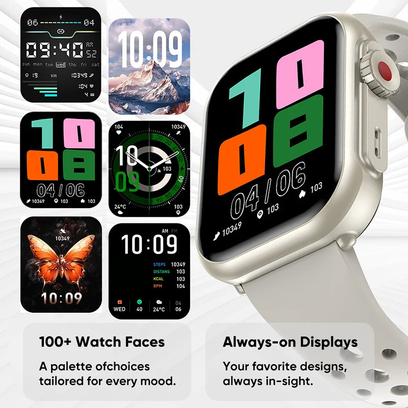 2026 moda feminina relógio ultra2 se relógios inteligentes 1000mah 1.85 "amoled tela de toque completa bt chamada smartwatch para android ios ladie