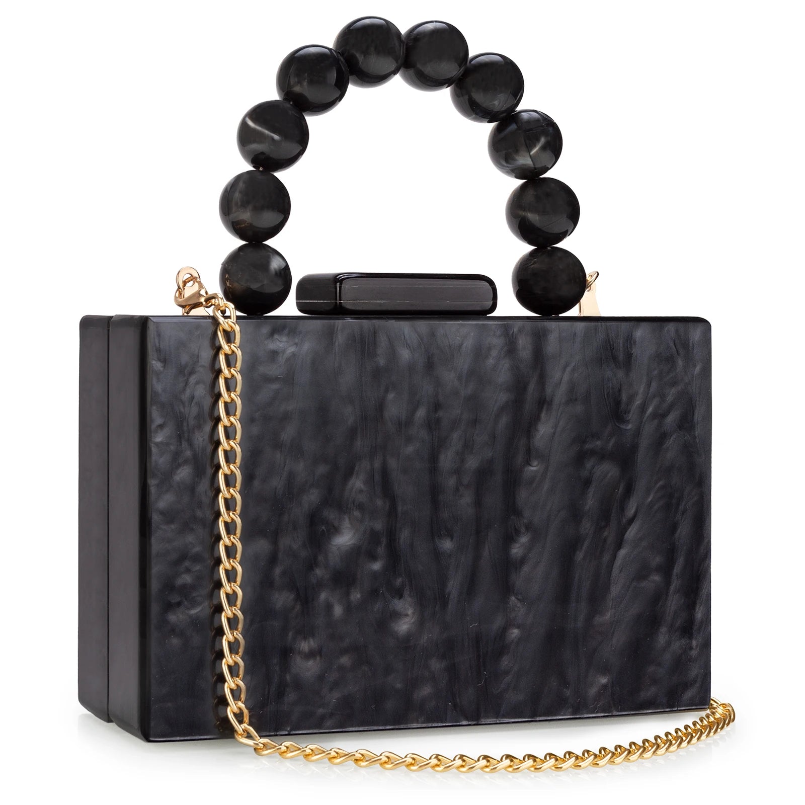 Beading bolsa de mármore acrílico caixa luxo embreagem sacos noite festa casamento corrente bolsa ombro jantar vestido bolsa festival presente