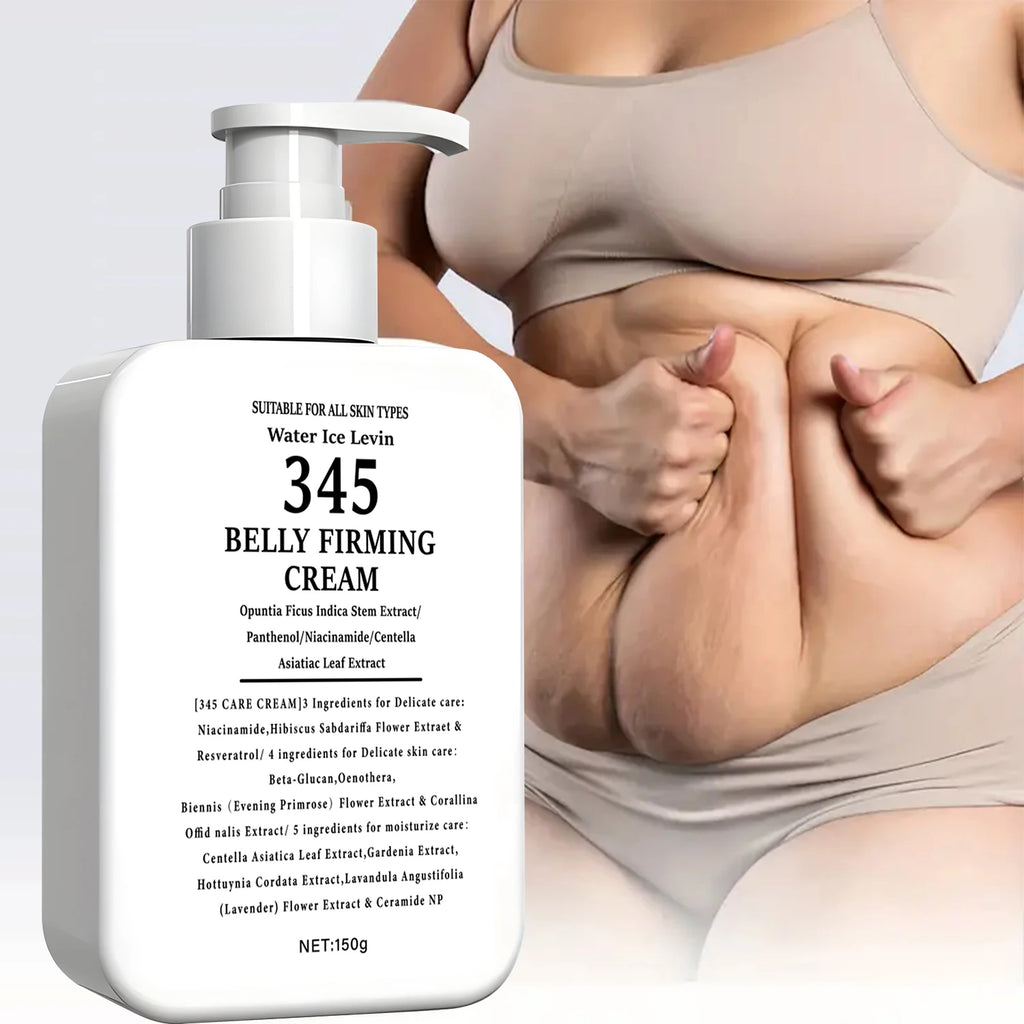 345 Extrato de haste de opuntia de creme reafirmante para barriga. Niacinamida Pantenol. Alvos Crepey Skin. Apertar firmes. Todos os tipos de pele. 150g.