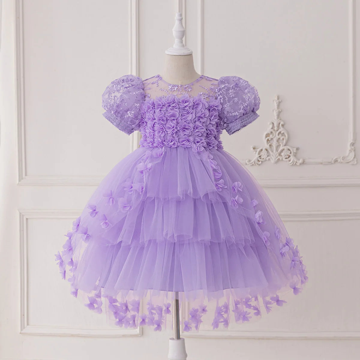 Crianças jovens meninas vestidos para festas piano concertos chiffon plissado vestidos de princesa vestidos de festa meninas vestidos de malha
