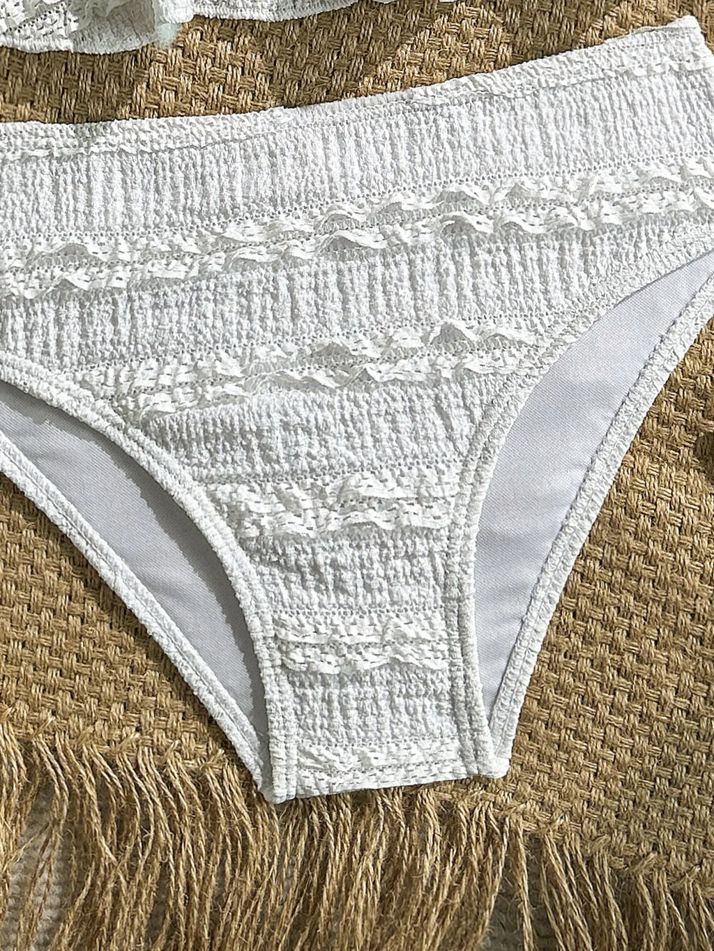 Conjunto de biquíni preto e branco para meninas, 2 peças, roupa de banho de cor sólida para crianças, meninas, verão, férias na praia
