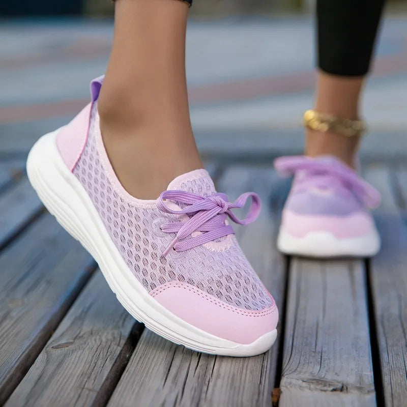 Yrzl mulher tênis deslizamento em sapatos casuais malha respirável confortável macio clássico condução mocassins sapatos para senhoras