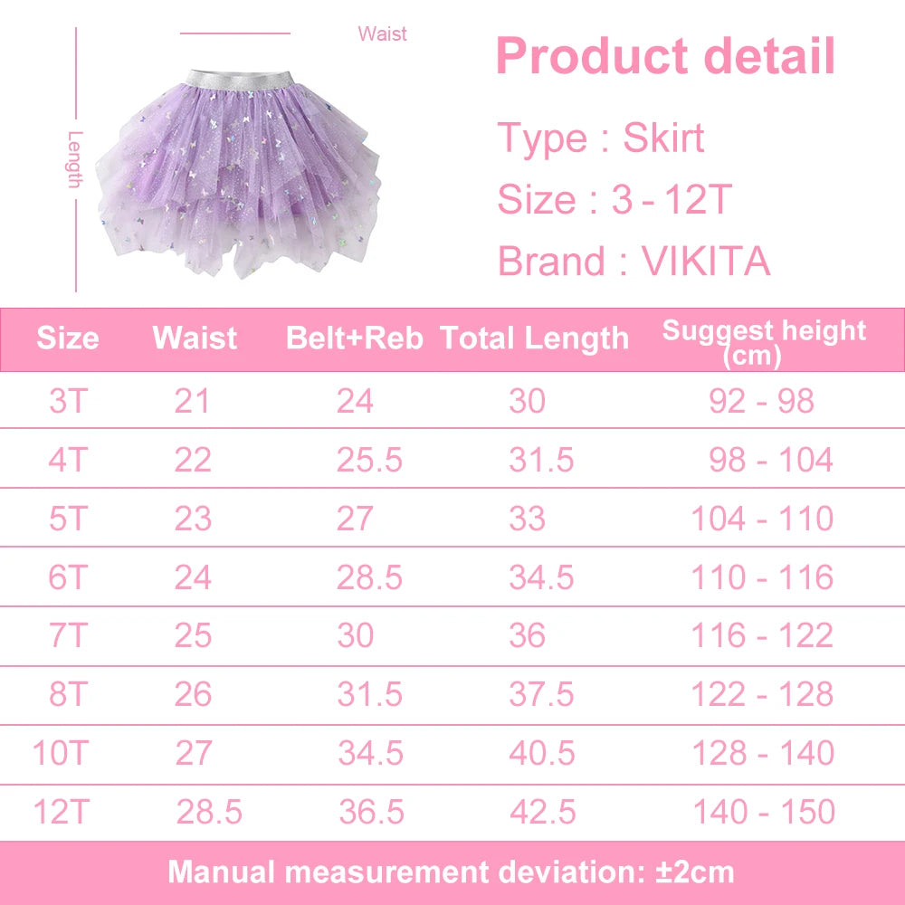 Vikita meninas borboleta lantejoulas tutu vestido crianças malha tule irregular roxo casual princesa festa de formatura vestido crianças roupas